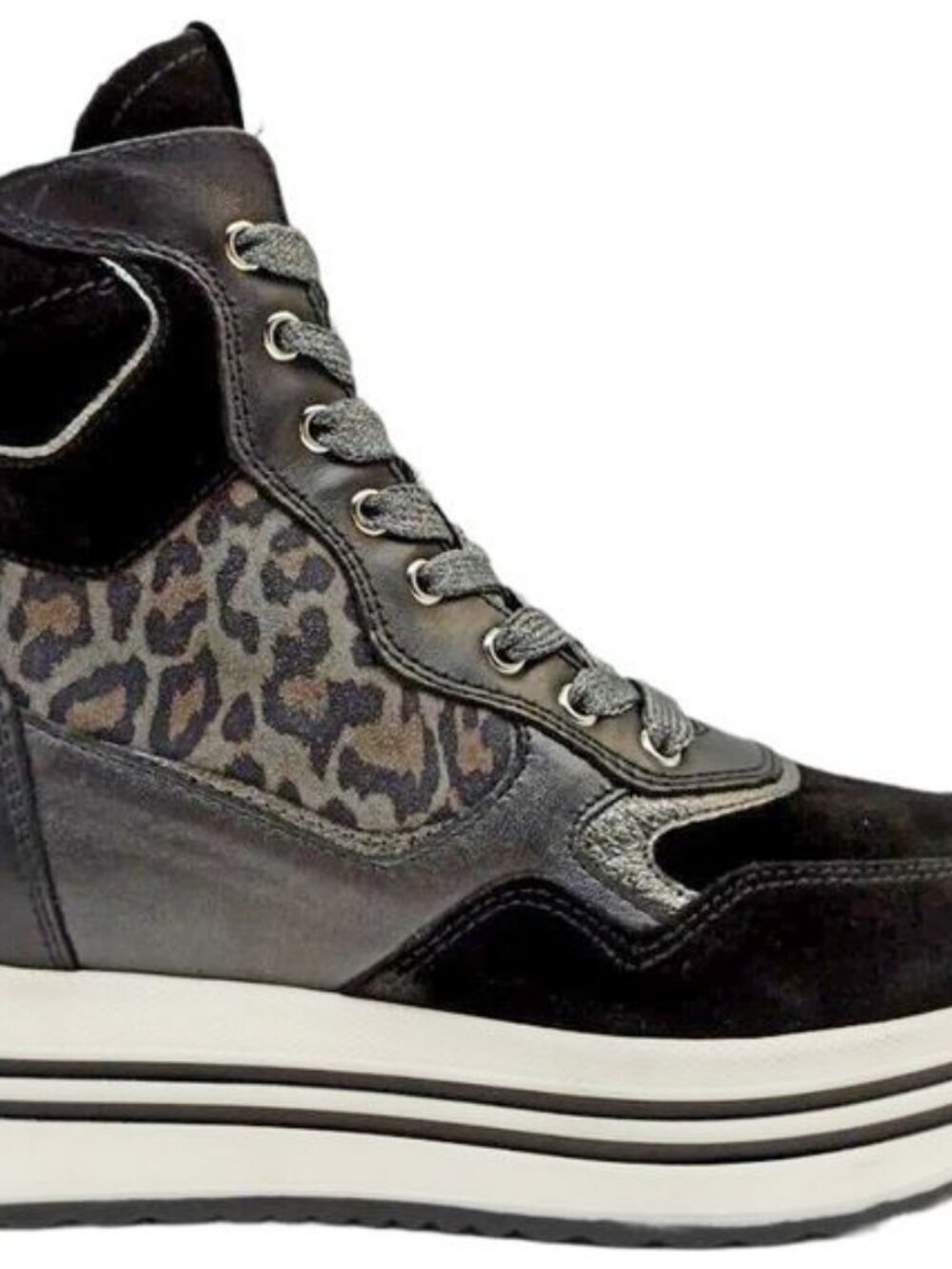 NeroGiardini  Women's High Top Donna Shoe, Nero Black Size 35 (US 4.5-5)     NIB